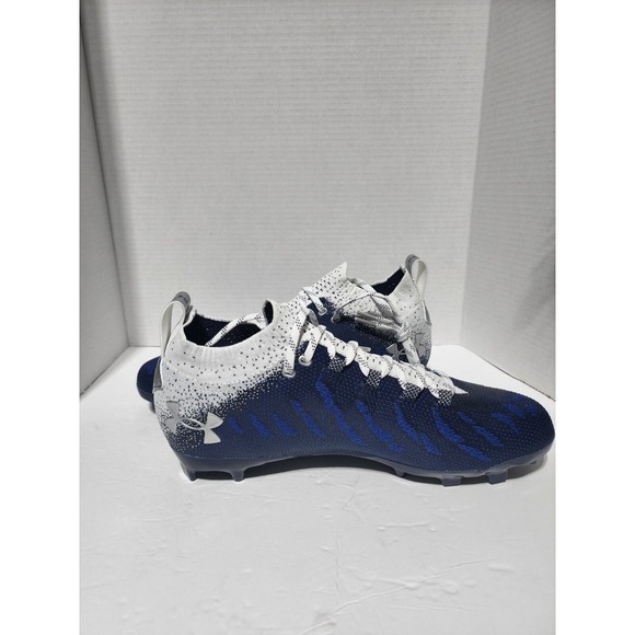 Under Armour Spotlight Men Sz 12.5 Blue Football Lacrosse Cleats 3023959-103 UA